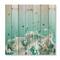 Designart - Auquamarine Landscape - Traditional Print on Natural Pine Wood